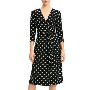 Sade New York Black Polka Dot Stitch Fix Martey Knit Wrap Dress